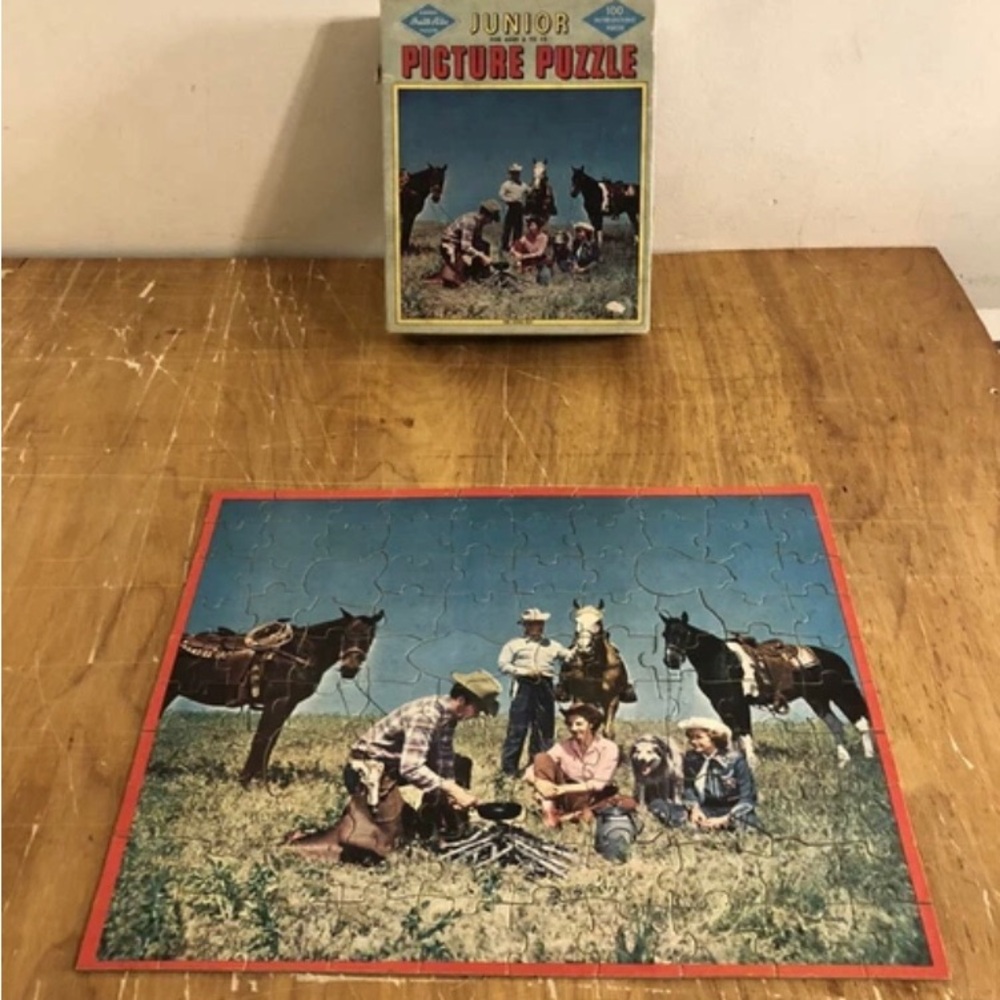 Vintage Warren Built-Rite Junior Picture Puzzle The Cook Out #100 Complete